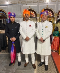Raja Shailendra Shah with sons Kunwar Lavansh Shah and Kunwar Kushang Shah