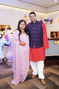 Rajkumari Aishwarya Shah with her husband Karun Raghuvanshi