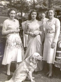 Maharani Gayatri Devi with foreign guests