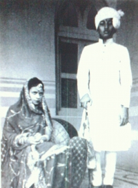 Maharani Prem Kumari, daughter of HH Sawai Man Singh II, marriage with the Maharawal of Baria, Col. Jaideepsinhji at the age of 19 in 1948