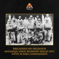 Soldiers of the 10 Para Commandos who led India's most daring surgical strike in Chachro in Pakistan in 1971 led by Brigadier HH Maharaja Sawai Bhawani Singh, MVC