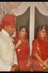 The (then) Maharaja and Maharani of Jaipur with their daughter Princess Diya Kumari