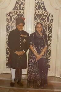 Brig. HH Maharajadhiraj Sir Sawai BHAWANI SINGH Bahadur with his wife HH Maharani Saheba Padmini Devi