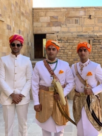 Maharajkumar Shri Ranajay Chand Sahib of Rajpipla, H.H. Maharawal Shri Chaitanya Raj Singh Sahib of Jaisalmer and Maharajkumar Shri Janmejaya Raj Singh Sahib of Jaisalmer