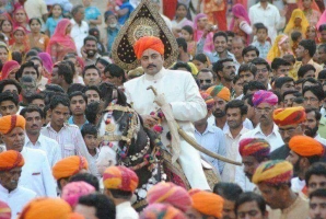 HH Brijraaj Singh Ji at a Gangor Festival in Jaisalmer (Jaisalmer)
