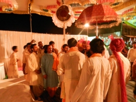 Raja Saheb Jamnia meeting people during Dushera Festival