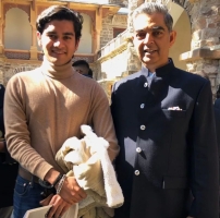 Maharajkuwar Shri Aryapratap Singh Ji Chauhan Judeo of Jashpur With H.H Maharao Shri Ijyaraj Singh Ji Hada Bahadur Of Kotah at Mayo College, Ajmer Rajasthan
