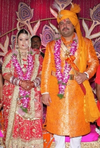 Rajkumar Prabal Pratap Singh Judev with his wife Dr. Heena Singh Judev