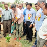 Mr Karni Jasol, Director, Mehrangarh Museum Trust participating in 'Green Rajasthan' campaign with Divisional Commissioner Mr. Ratan Lahoti, Mr. N K Vasu, Director Arid Forest Research Institute (Jasol)