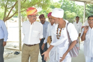 Thakur Sahab Rawal Kisan Singh Jasol at Paliya Temple (Jasol)