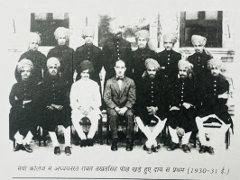 Mayo college 1930-31, standing behind, first from the right Rawat Takhat Singh