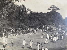 Troops marching to the Durbar Procession in Jeypore (Kalinga) (Jeypore)