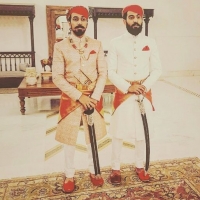 Kunwar Tejveer Singh with his younger brother Kunwar Rajveer Singh of Jhadol (Jhadol)