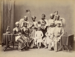 H.H. Maharaj Rana Shri Zalim Singh II of Jhalawar and his entourage