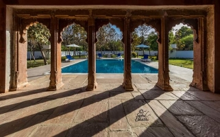 The pool in Prithvi Vilas Palace. (Jhalawar)