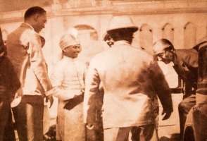 HE Governor of Bengal with Raja Narasingha Malla Deb at Jhargram Palace (Jhargram)