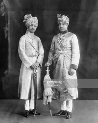 His Highness Maharaja Dhiraj Maharaja Sri Sir Umaid Singhji Bahadur with his brother Maharaj Shri Ajit Singh Sahib of Jodhpur (Jodhpur)