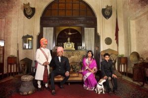 Maharaj Karan Vijay Singh, with Rani Shweta Kumari, and their sons, Rajkumar Janmejai Singh and Rajkumar Kartikeya Singh.