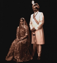 Maharaj Shri Swarup Singhji with his wife Rani Usha Devi of Grandson of His Highness Maharaja Dhiraj Maharaja Sri Sir SARDAR SINGHJI Bahadur, Maharaja of Jodhpur