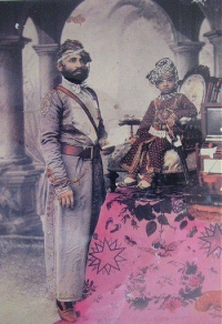 Maharaja Sardar Singh with Sir Partap Singh as child