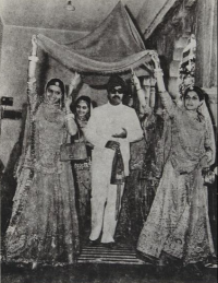 The Maharaja of Jodhpur, His Highness Gaj Singh II, during his wedding festivities in 1973