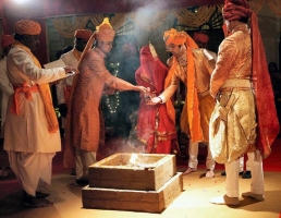 Yuvraj Sahib Maharajkumar Shivraj Singhji and his wife Rajkumari Gayatri Kumari Wedding Ceremony