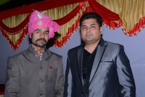 Kunwar Love Pratap Singh (left) with a family member