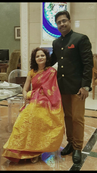 Baisa Vinita Kanwar with her husband Kunwar Piyush Singh