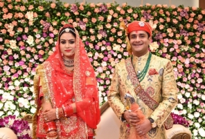 Bhanwar Bhuvanyu Singh with his wife Devika Singh