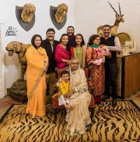 The Royal Family of Kanker state, seating: Suriyaditya Pratap Deo and Rajmata Tripureshwari Devi, standing: Rajeshwari Devi, Surya Pratap Deo, Anuradha Devi, Aditya Pratap Deo, Suryakshi Deo, Upasna Dev (Kanker)