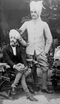 H.H. Maharaja Saheb of Kishangarh with Thakur Saheb of Kanota.
