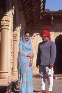 H.H Maharaja Krishna Chandra Pal and Maharani Rohini Kumari of Karauli