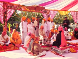 Yuvraj Vivasvat Pal of Karauli at the tilak ceremony (Karauli)