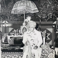 Kumaon Naresh Raja Karan Chand Singh (K C Singh Baba) sitting on the Kashipur Gaddi