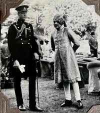 Raja Hari Chand Raj Singh of Kumaon - Kashipur with Lord Mountbatten at Kashipur House Nainital