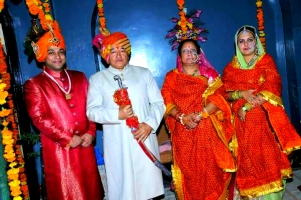 Raja Karan Chand Singh, Rani Mani Mala Singh, Yuvrani Kamakshi Singh and Rajkunwar Verendra Chand Singh (Kumaon)