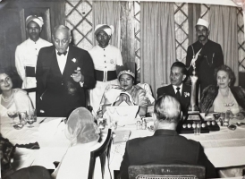 Rani Padma Devi of Kumaon - Kashipur hosting a state dinner at Kashipur House Nainital