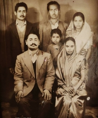Rao Saheb Devi Singh Ji Judev and Rani Sahiba Dev Kunwar Ji alongwith his family members and family friend couple (Kashipura)