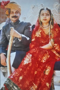 Rajkumar Dinraj Pratap Singh and his wife Rani Yadunandini (Kasmanda)