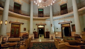 A view of the interior of the royal palace in Kawardha