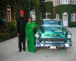 HH Raja Yogeshwar Raj Singh with wife Rani Kriti Devi Singh of Tripura State