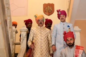 HH Raja Yogeshwar Raj Singh Ji and Yuvraj Maikaleshwar Raj Singh Ji at the traditional royal Dussehra celebration in Kawardha