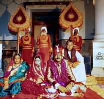 Pictured here is the wedding ceremony of the current Raja, Yogeshwar Raj Singh, and Rani Kirti Devi Singh.