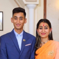 Raja Khush Vikram Sen with his sister Rani Sunandini Bhanja deo