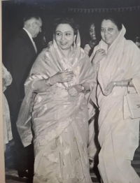 Rajmata Padmavati Devi Singh of Khairagarh and Rajmata Vijya Raje Scindia of Gwalior