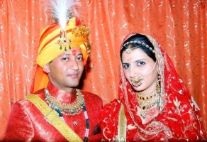 Raja AKSHAY BIKRAM SHAH with wife.