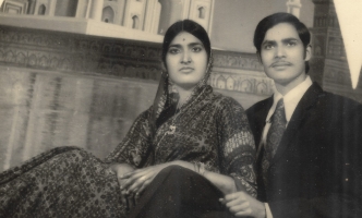 Kunwar Raghvendra Pratap Singh and his wife Kunwarani Sharda Devi