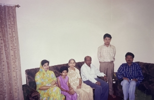 Sitting right to left MaharajKumar Ambarish Singh ji Deo, Kumar Dr Ramchandra Singh ji Deo, Rani Rajendra Kumari, Rajkumari Anuradha, MaharajKumari Truptidevi standing behind Rajkumar Rajdeep SinghDeo