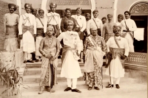 Maharajkumar Bhim Singh Ji Kotah with H.H Maharaja Ganga Singh Ji Bikaner, H.H Maharao Umed Singh Ji Kotah and MaharajKumar Sadul Singh Ji Bikaner (Kotah)