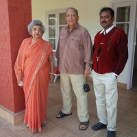 Maharao Brijraj Singh, Maharani Saheba Uttara Devi and Nirupam Ghosh of Cooch Behar (Kotah)